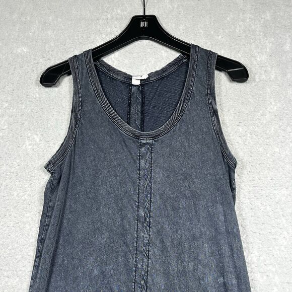 Anthropologie Daily Practice Dress Womens Medium Black Maxi Racer Back Sleeveles - Picture 2 of 12